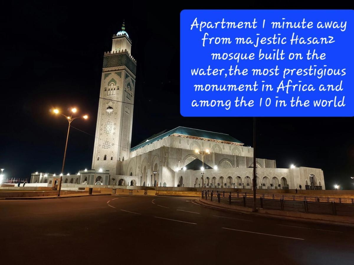 Luxury Downtown Apartment Of 80M2 In Front Of Hassan 2 Mosque And Sea From Family , Pour Famille , Interdit Couples Araabic Non Marie, Forbidden Unmarried Araabic Couples Basement Car Park Casablanca Buitenkant foto
